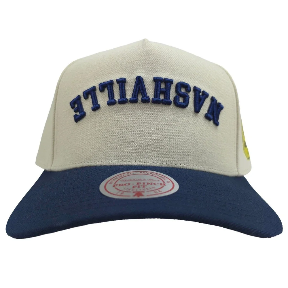Nashville SC Mitchell & Ness MLS Pro Fit Snapback Hat Cap Flipped 3D‎ Logo NWT